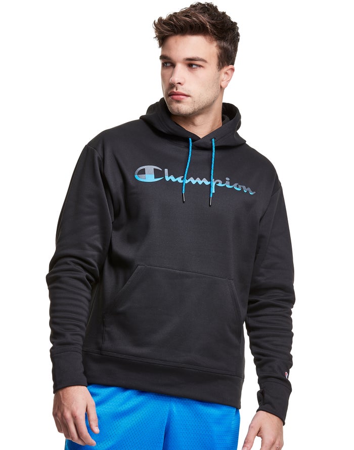 Sudadera Con Capucha Champion Hombre - Game Day Script Logo ( Negras ) 0749531-EL